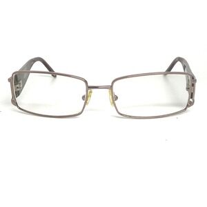 Versace BV5568533 Eyeglasses Brown Metal Rectangle Rhinestone Greek Key 21628